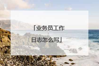 业务员工作日志怎么写