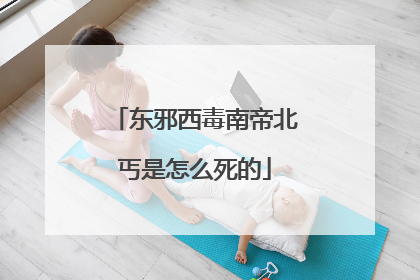 东邪西毒南帝北丐是怎么死的