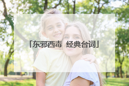 东邪西毒 经典台词