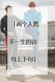 两个人携手一生的诗句上下句
