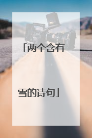 两个含有雪的诗句