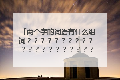 两个字的词语有什么组词??????????????????????????????????????