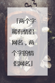 两个字稀有情侣网名,两个字的情侣网名