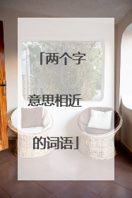 两个字意思相近的词语