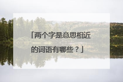 两个字是意思相近的词语有哪些？