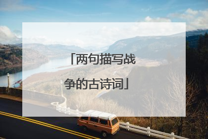 两句描写战争的古诗词