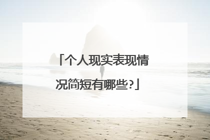 个人现实表现情况简短有哪些?