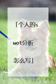 个人的swot分析怎么写