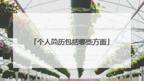 个人简历包括哪些方面