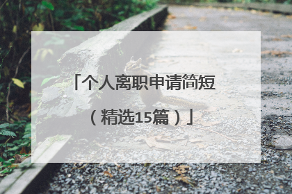 个人离职申请简短(精选15篇)