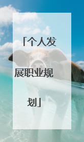 个人发展职业规划