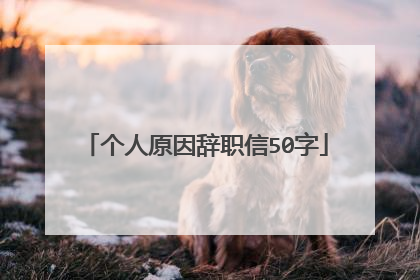 个人原因辞职信50字