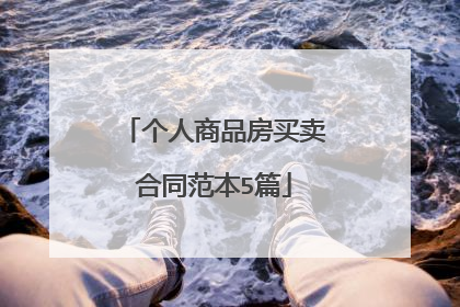 个人商品房买卖合同范本5篇