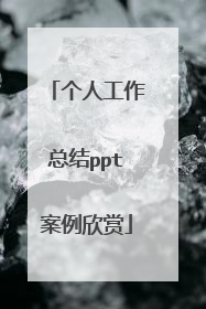 个人工作总结ppt案例欣赏