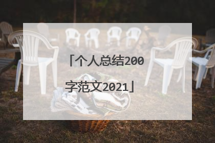 个人总结200字范文2021