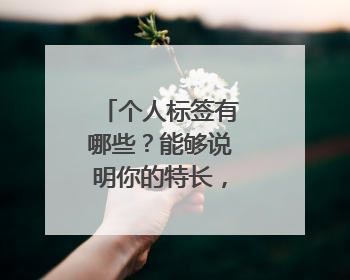 个人标签有哪些？能够说明你的特长，工作经历，能力，性格等