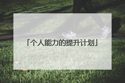 个人能力的提升计划