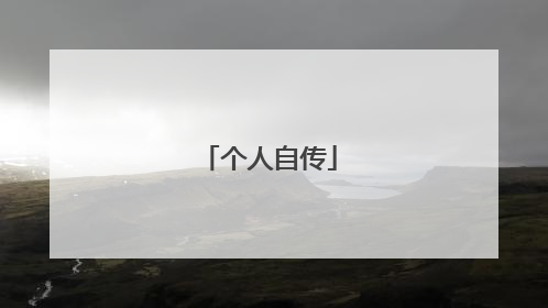 个人自传
