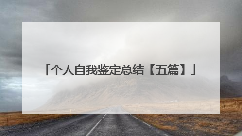 个人自我鉴定总结【五篇】