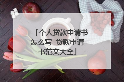 个人贷款申请书怎么写 贷款申请书范文大全