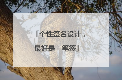 个性签名设计,最好是一笔签