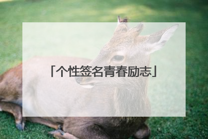 个性签名青春励志