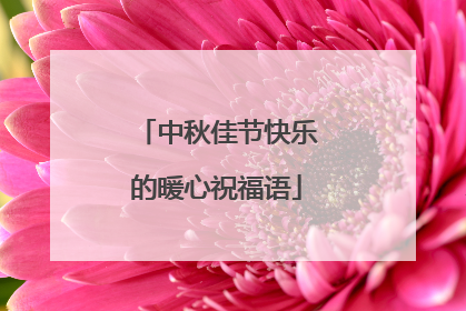 中秋佳节快乐的暖心祝福语
