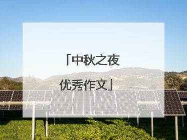 中秋之夜优秀作文