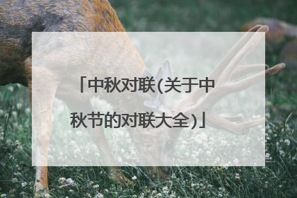 中秋对联(关于中秋节的对联大全)