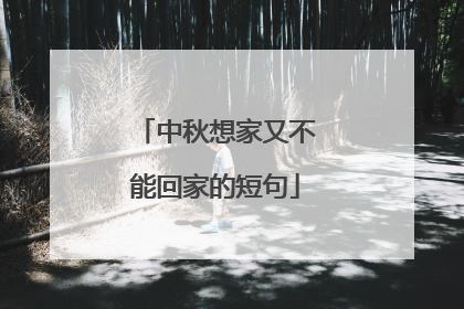 中秋想家又不能回家的短句