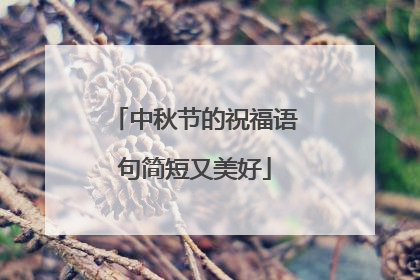 中秋节的祝福语句简短又美好