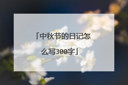 中秋节的日记怎么写300字