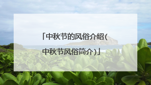 中秋节的风俗介绍(中秋节风俗简介)