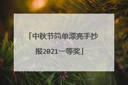 中秋节简单漂亮手抄报2021一等奖