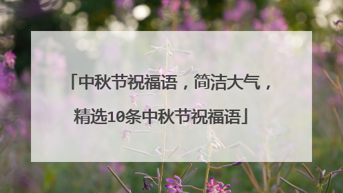 中秋节祝福语,简洁大气,精选10条中秋节祝福语