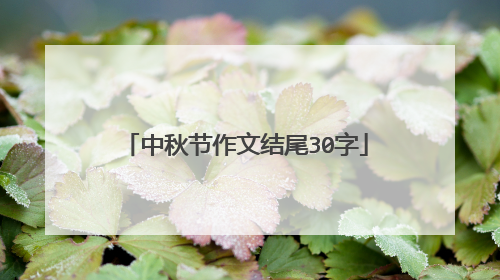 中秋节作文结尾30字