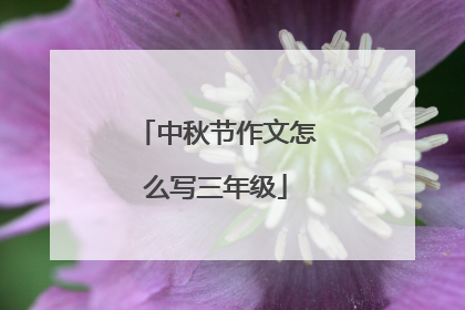 中秋节作文怎么写三年级