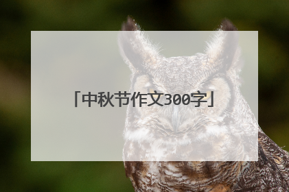 中秋节作文300字