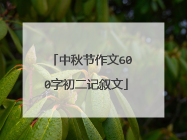 中秋节作文600字初二记叙文