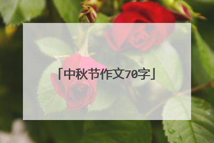 中秋节作文70字