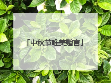 中秋节唯美赠言