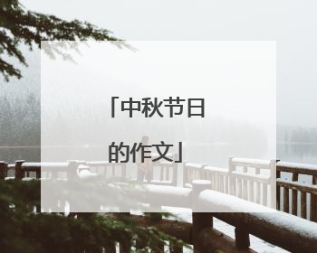 中秋节日的作文