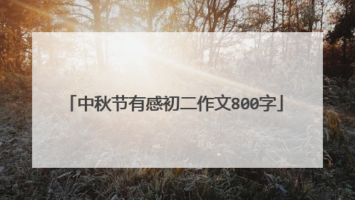 中秋节有感初二作文800字