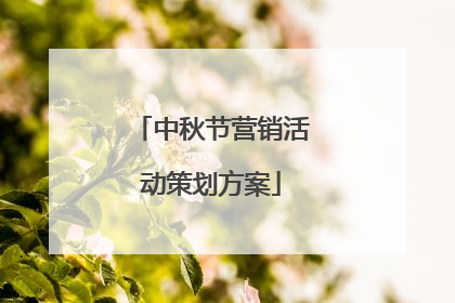 中秋节营销活动策划方案