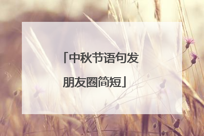 中秋节语句发朋友圈简短