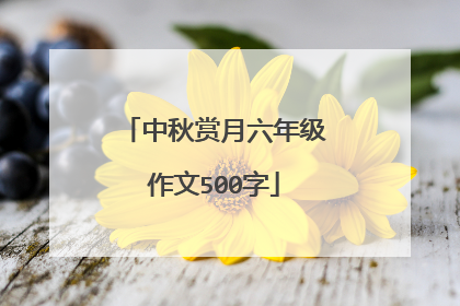 中秋赏月六年级作文500字