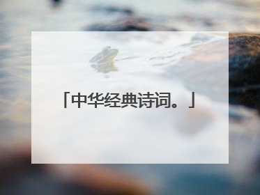 中华经典诗词。