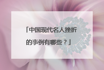 中国现代名人挫折的事例有哪些?