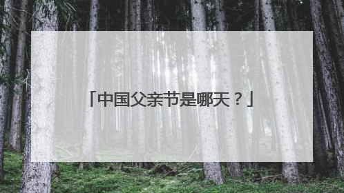 中国父亲节是哪天？