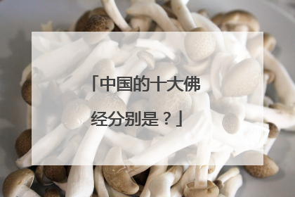 中国的十大佛经分别是？